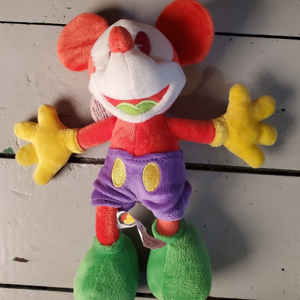 Multicolor plush mickey